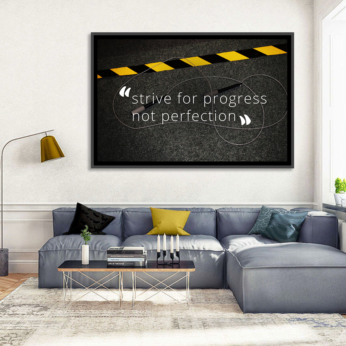 Strive for Progress Not Perfection Wall Art