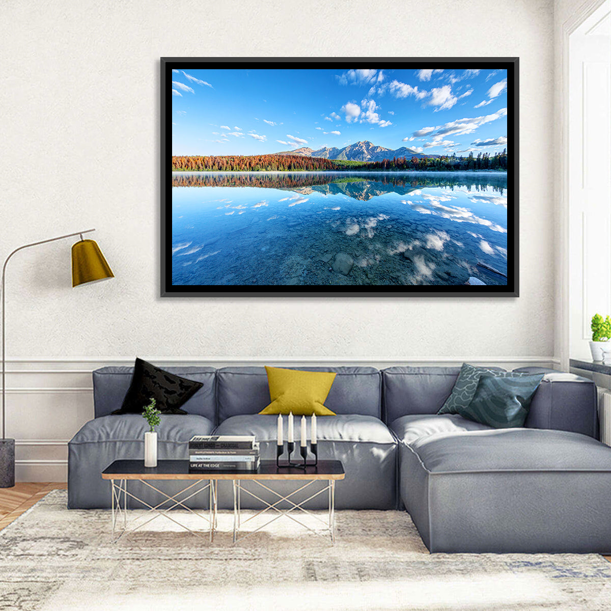 Patricia Lake Autumn Reflection Wall Art