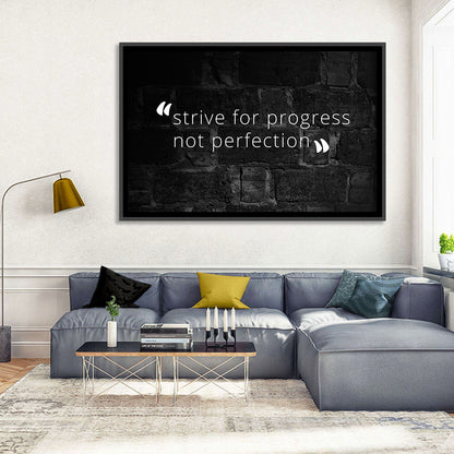 Strive for Progress Brick Typography Wall Art