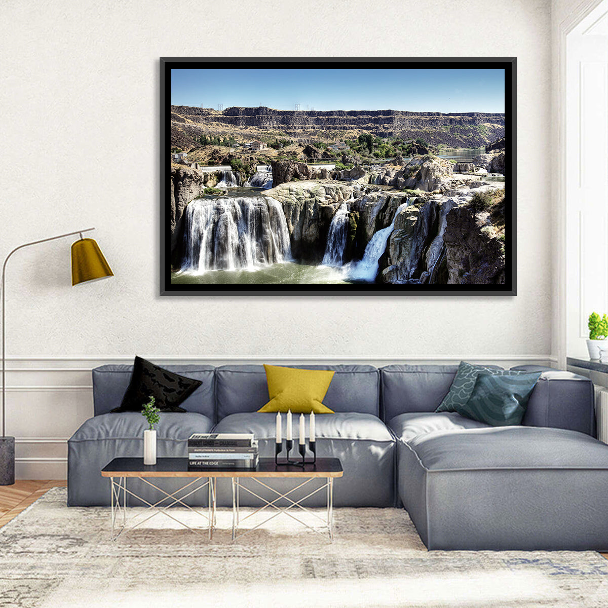 Shoshone Falls, Twin Falls Idaho Wall Art in a room, landscape