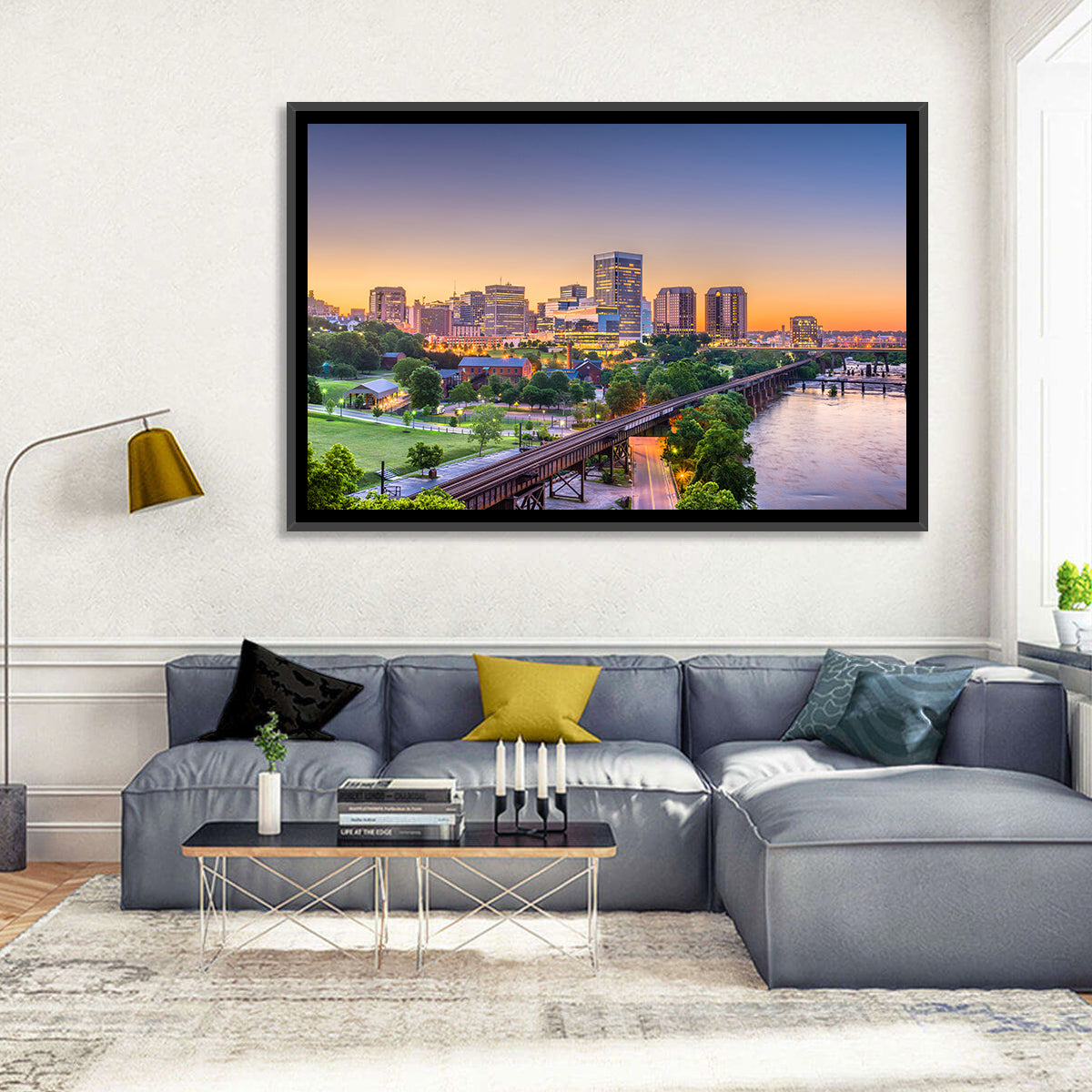 Richmond Skyline at Golden Hour Wall Art
