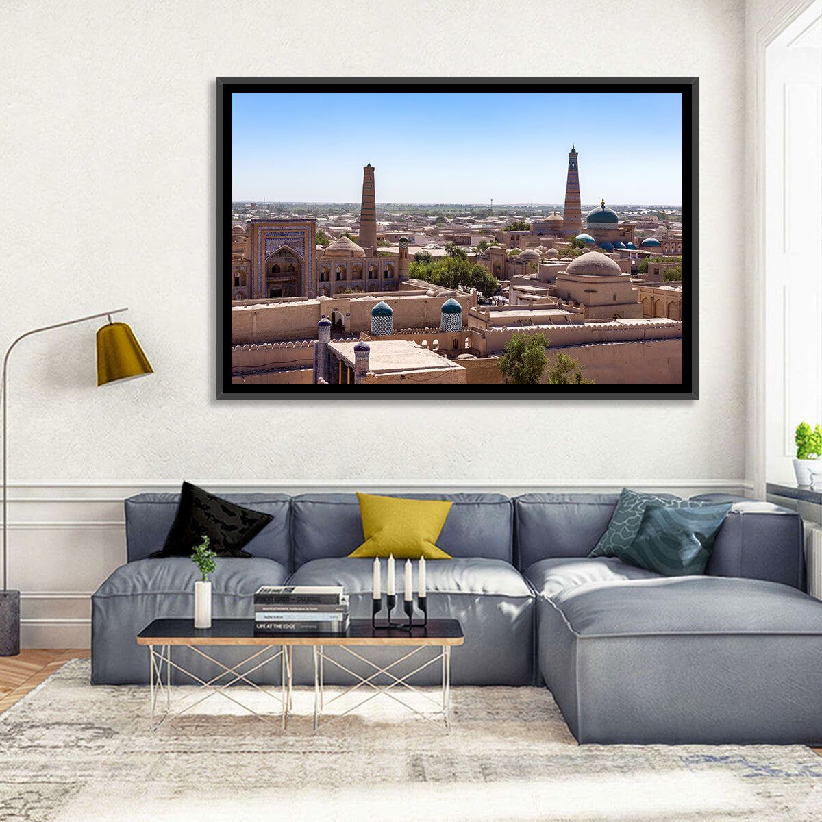 Khodja Mosque Minarets, Khiva Wall Art in a room, landscape