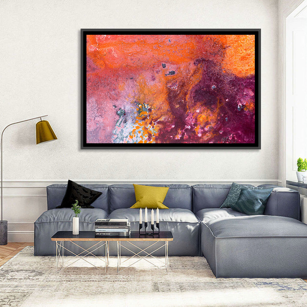 Magenta Orange Color Flow Wall Art