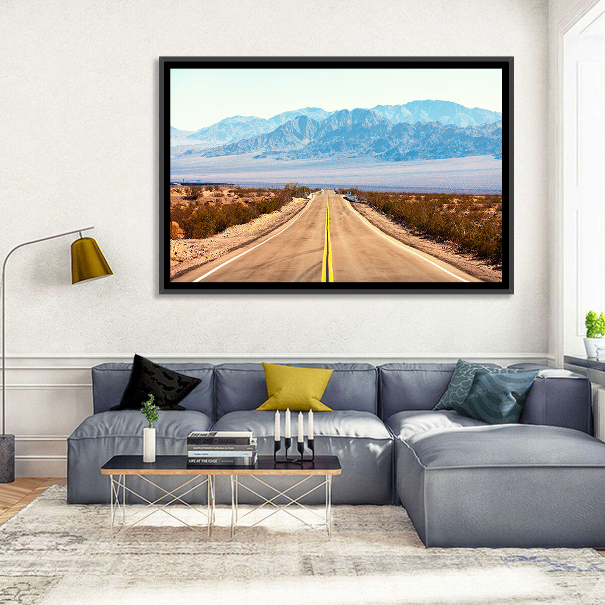 Mojave Desert Route 66 Wall Art in a room, landscape
