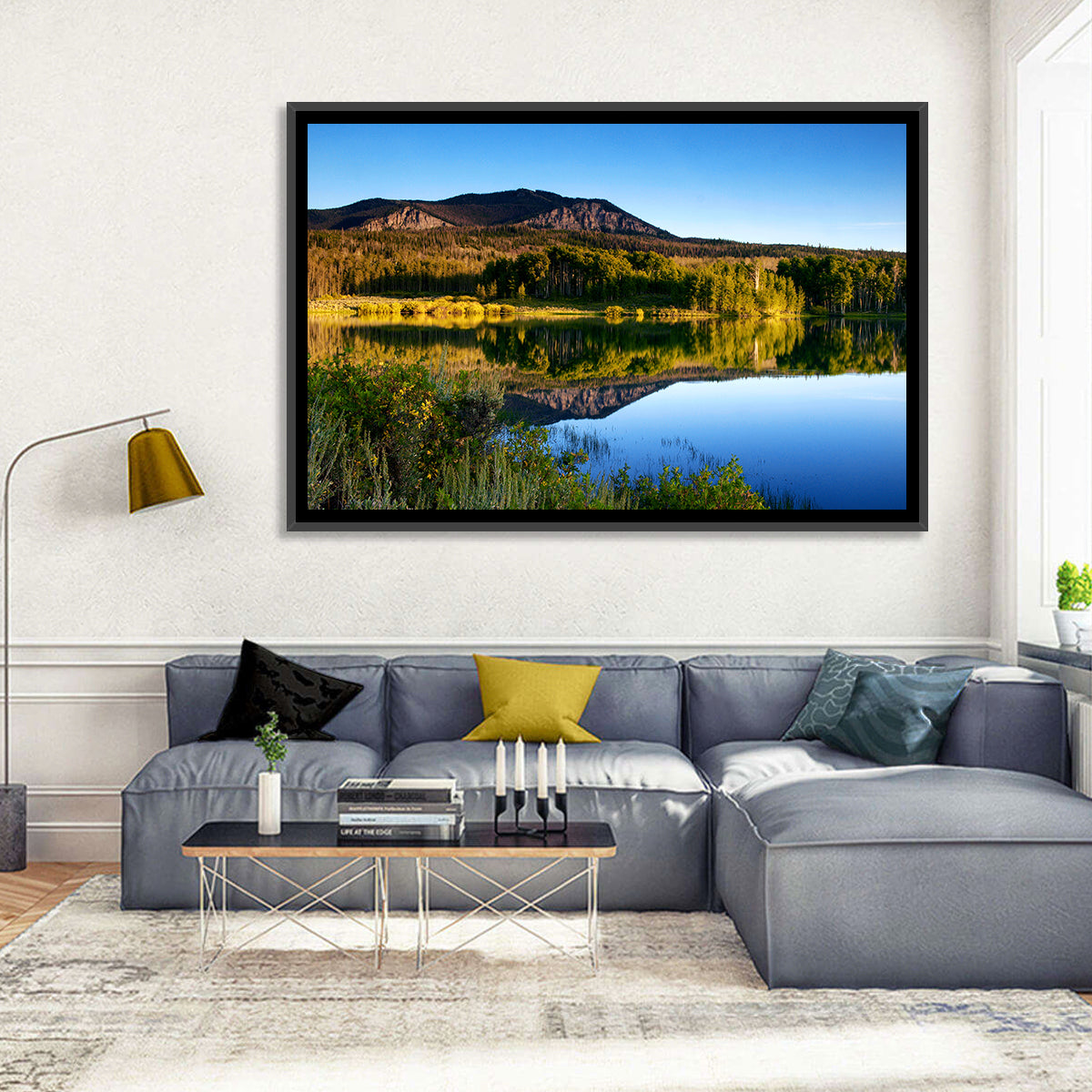 Golden Hour Mountain Lake Wall Art