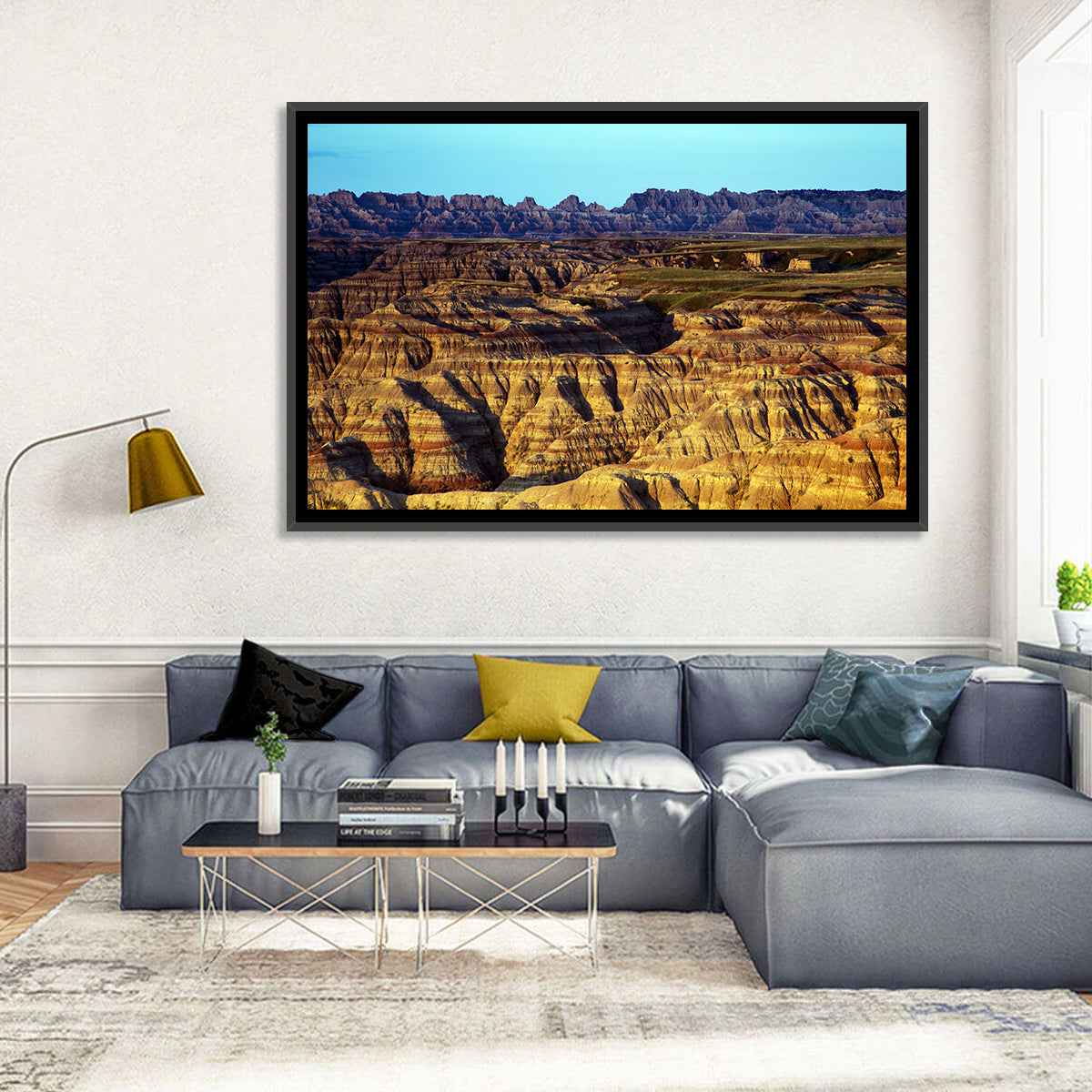 Badlands National Park Wall Art in a room, landscape