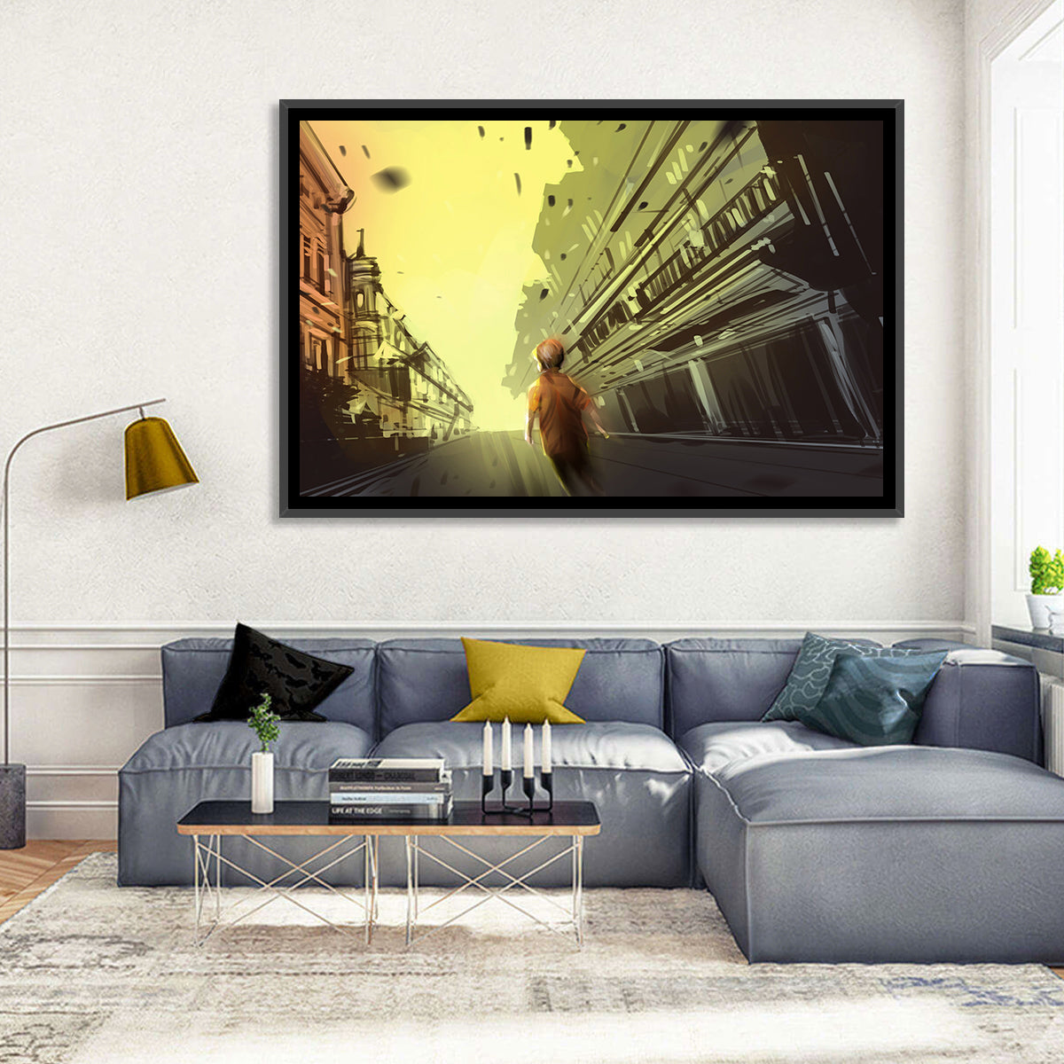 Child Walking Toward Light Wall Art in a room, landscape