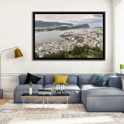 Alesund Harbor Cityscape Wall Art