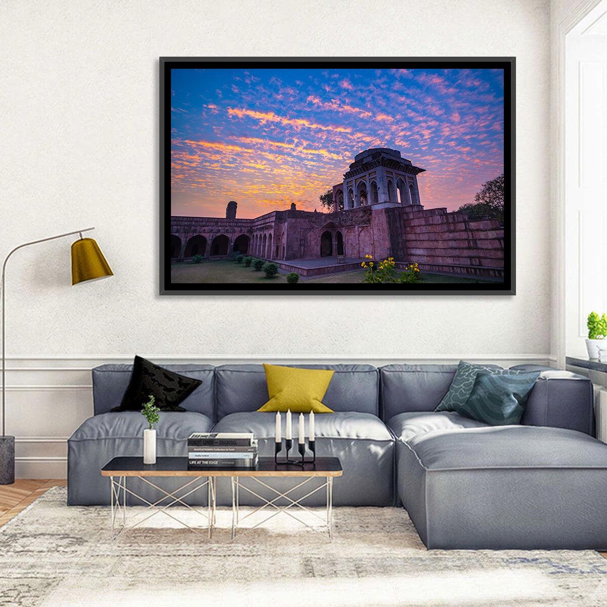 Ashrafi Mahal Sunset Wall Art in a room, landscape