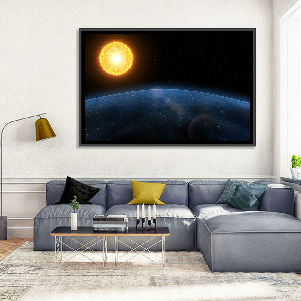Alien Planet and Sun Wall Art