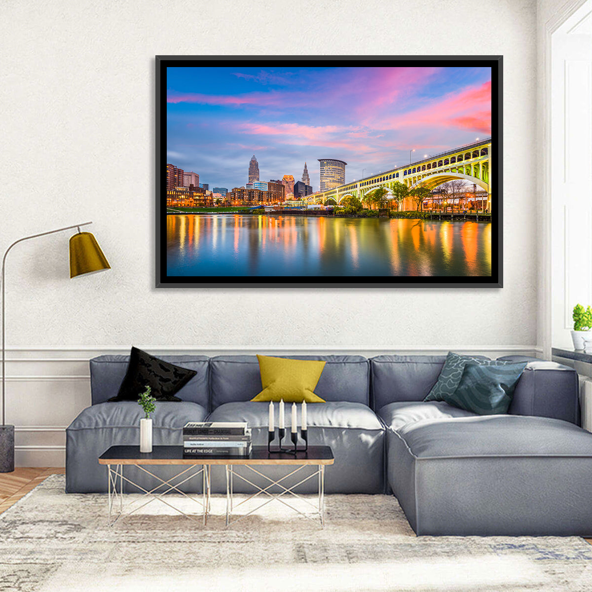Cleveland Skyline at Dusk Wall Art