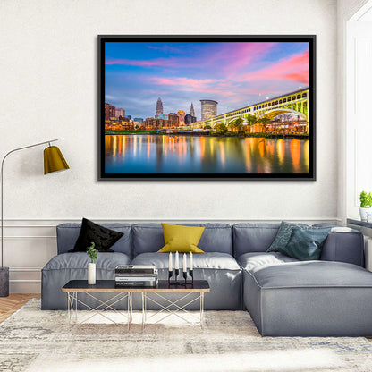 Cleveland Skyline at Dusk Wall Art