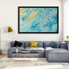 Koi in Blue Abstract Wall Art