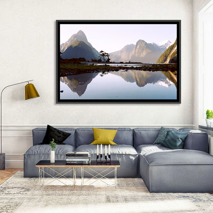 Mitre Peak Reflection at Milford Sound Wall Art