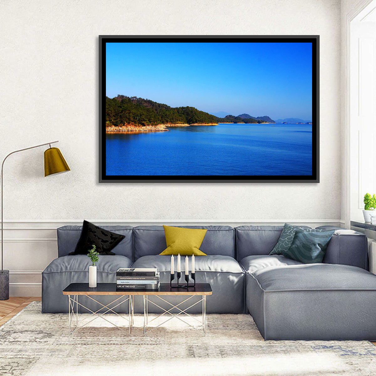 Qiandao Lake Rocky Shoreline Wall Art