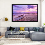 Boat at Lake Malawi Sunset Wall Art