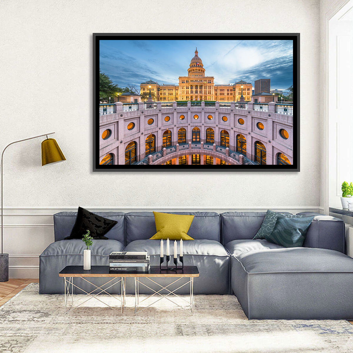 Texas State Capitol Wall Art in a room, landscape