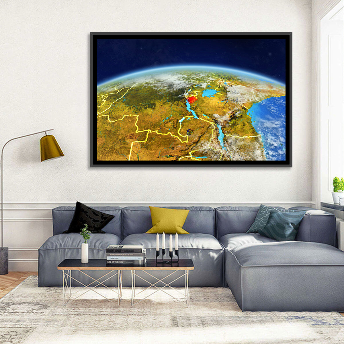 East Africa Great Lakes from Space Wall Art