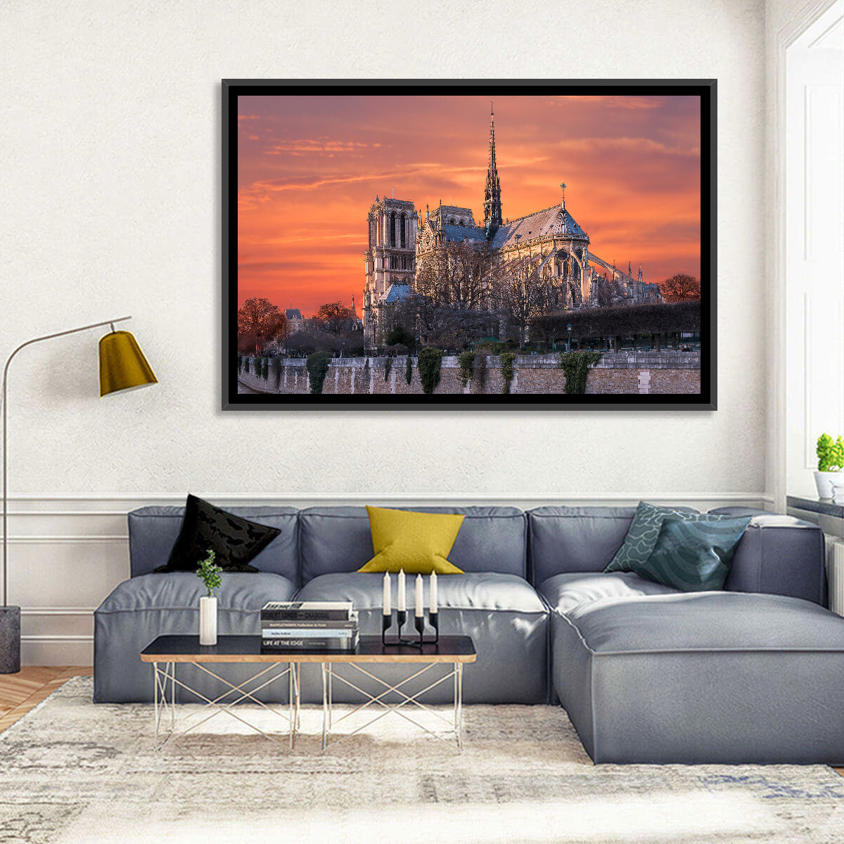 Notre-dame Cathedral at Golden Hour Wall Art
