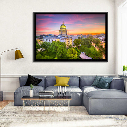 Madison State Capitol at Dusk Wall Art