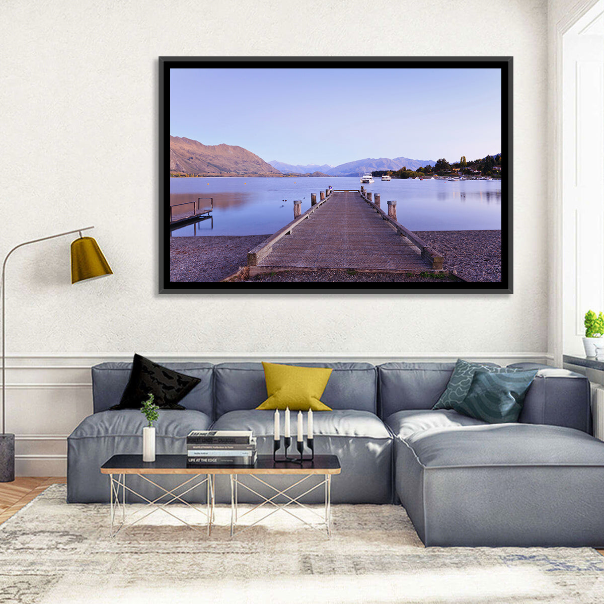 Wanaka Pier at Twilight Wall Art