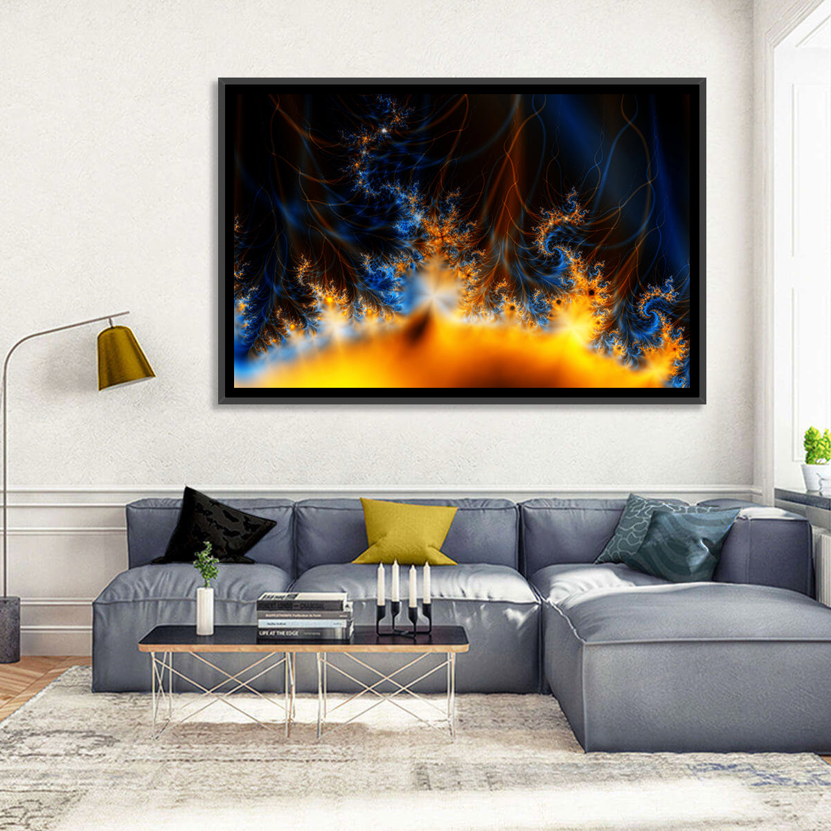 Solar Flare Fractal Flame Wall Art