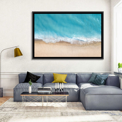 Top-down Turquoise Beachscape Wall Art