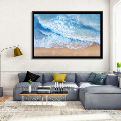 Aerial Turquoise Beach Waves Wall Art