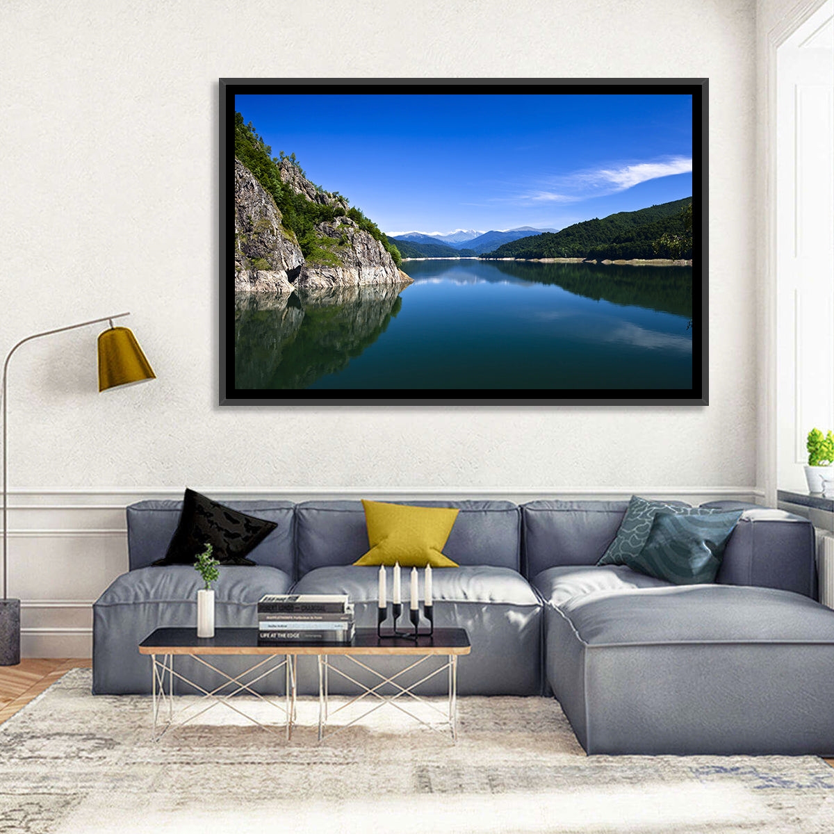 Calm Mountain Lake Reflection Wall Art