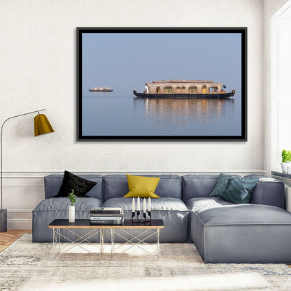 Thatched Houseboat on Vembanad Lake Wall Art