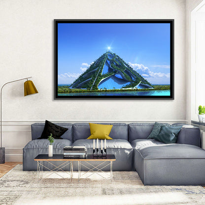 Glassy Pyramid with Gardens Wall Art