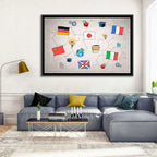 Global Flags Network Wall Art
