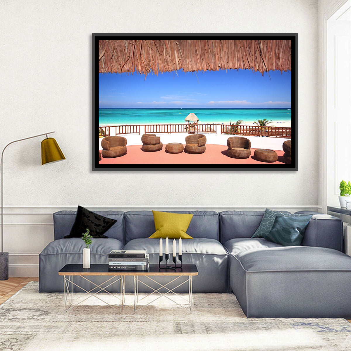 Beach Resort Balcony View Wall Art