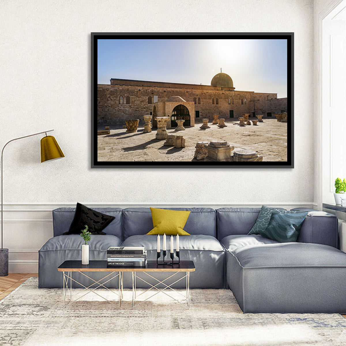 Al-aqsa Mosque Courtyard Wall Art in a room, landscape