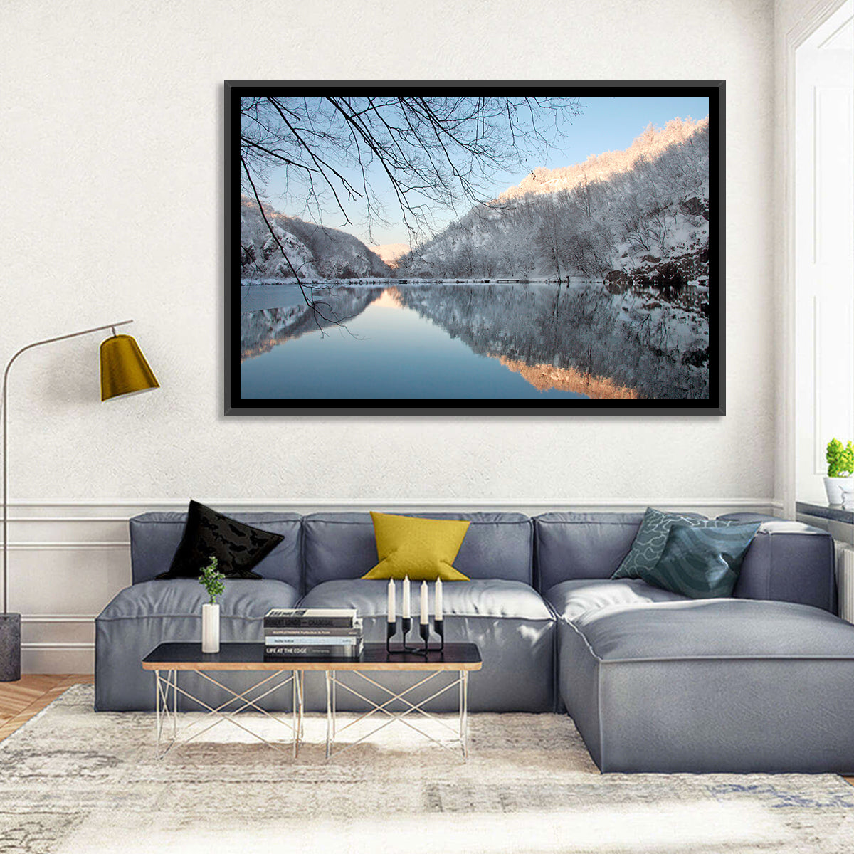 Kozjak Lake Wall Art in a room, landscape