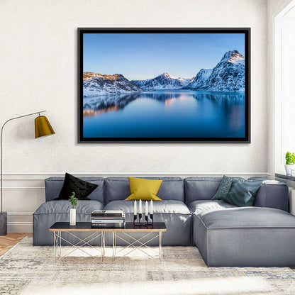 Snowy Lofoten Reflection Wall Art