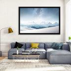 Starry Milky Way Over Snowy Peaks Wall Art