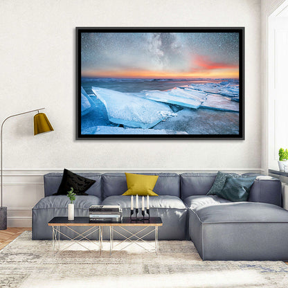 Milky Way Over Frozen Shore Wall Art