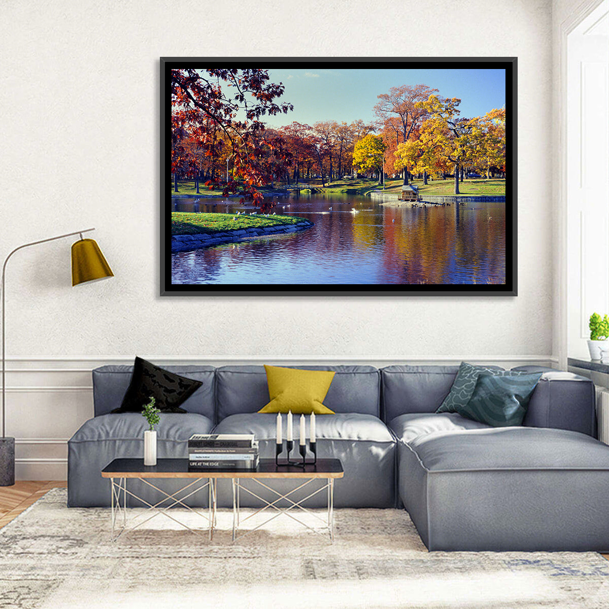 Deering Oaks Autumn Pond Wall Art