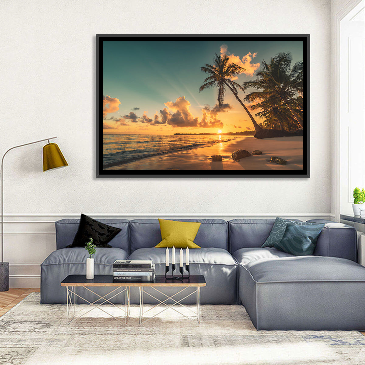 Golden Hour Palm Beach Sunset Wall Art