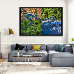 Four Seasons Curved Road Wall Art