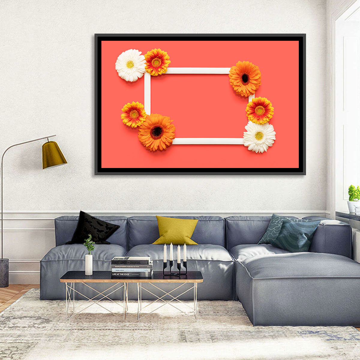 Handwritten Gerbera Greeting Wall Art