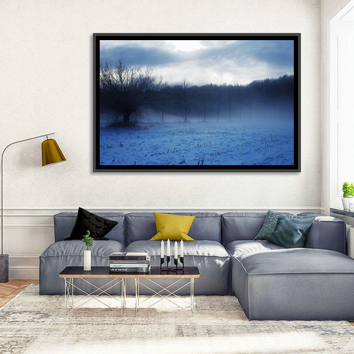 Snowy Italian Countryside Wall Art