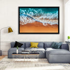 Aerial Beach Waves Wall Art