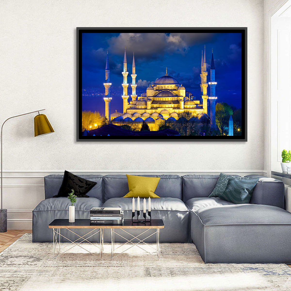 Sultanahmet Camii at Twilight Wall Art in a room, landscape