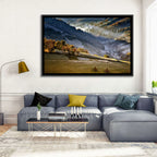 Mountain Village in Morning Mist Wall Art