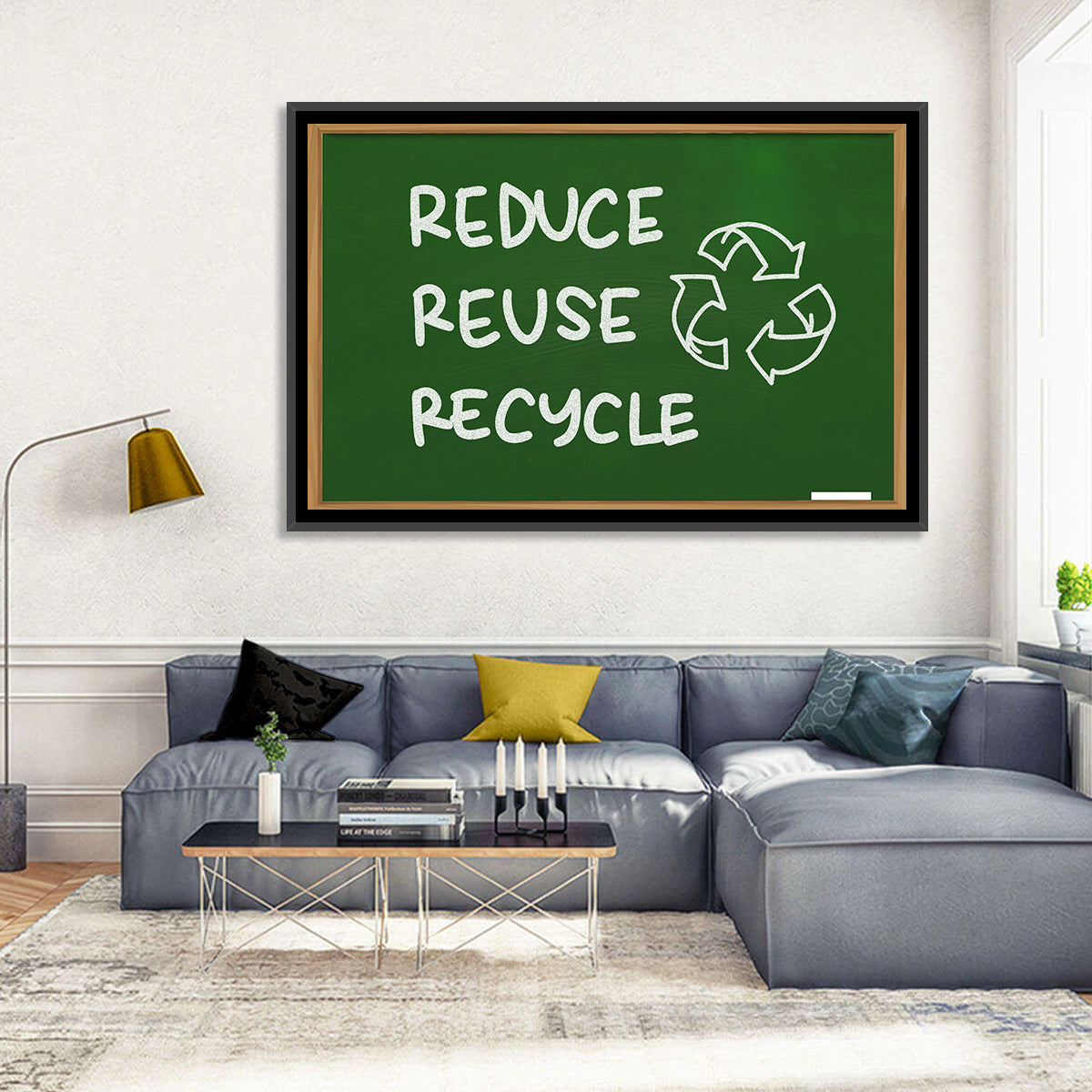 Reduce Reuse Recycle Chalkboard Wall Art