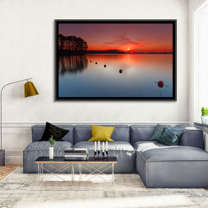 Lake Lanier Buoys at Sunset Wall Art