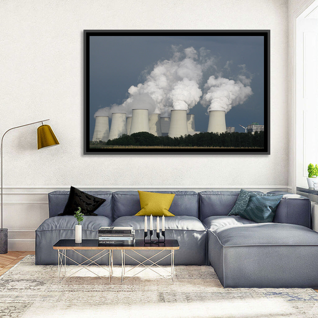 Cooling Towers at Coal Power Plant Wall Art