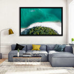 Clam Beach Aerial View Wall Art
